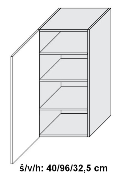 Quantum W4/40 skříňka horní 