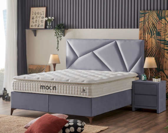 MOON 180 čalouněná postel šedá